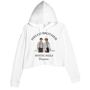 Hello Brother Salvatore Brothers Est 1864 Crop Fleece Hoodie