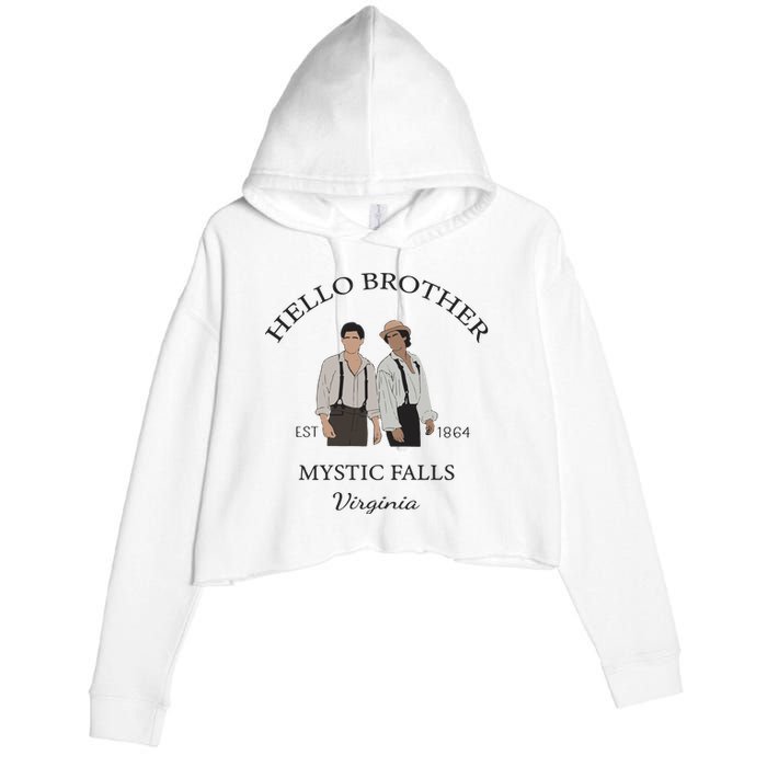 Hello Brother Salvatore Brothers Est 1864 Crop Fleece Hoodie