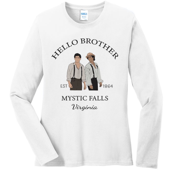 Hello Brother Salvatore Brothers Est 1864 Ladies Long Sleeve Shirt