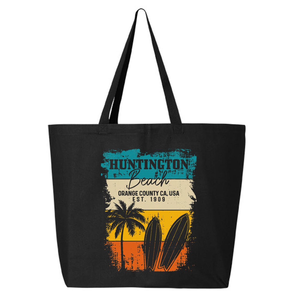 Huntington Beach Surfing Vintage Orange County California 25L Jumbo Tote