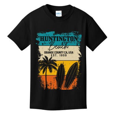 Huntington Beach Surfing Vintage Orange County California Kids T-Shirt