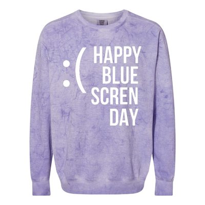 Happy Blue Screen Day Colorblast Crewneck Sweatshirt