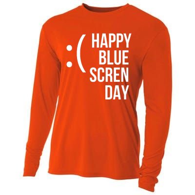 Happy Blue Screen Day Cooling Performance Long Sleeve Crew