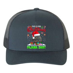 Hockey Ball Santa Hat Christmas Lights Funny Sport Xmas Funny Gift Yupoong Adult 5-Panel Trucker Hat