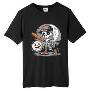 Halloween Baseball Skeleton Pitcher Catcher Baseballer Gift Tall Fusion ChromaSoft Performance T-Shirt