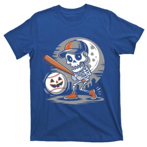 Halloween Baseball Skeleton Pitcher Catcher Baseballer Gift T-Shirt