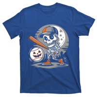 Halloween Baseball Skeleton Pitcher Catcher Baseballer Gift T-Shirt