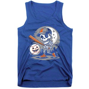 Halloween Baseball Skeleton Pitcher Catcher Baseballer Gift Tank Top