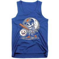 Halloween Baseball Skeleton Pitcher Catcher Baseballer Gift Tank Top