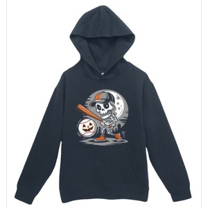 Halloween Baseball Skeleton Pitcher Catcher Baseballer Gift Urban Pullover Hoodie