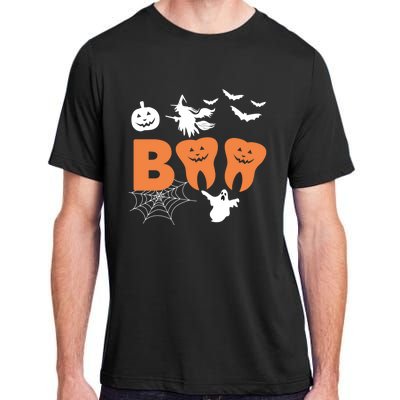 Halloween Boo Spooky Dentist Carved Pumpkin Teeth Love Gift Adult ChromaSoft Performance T-Shirt