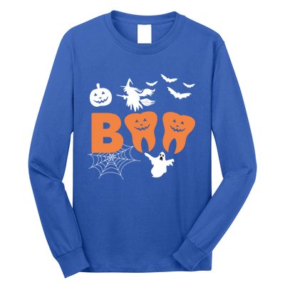 Halloween Boo Spooky Dentist Carved Pumpkin Teeth Love Gift Long Sleeve Shirt