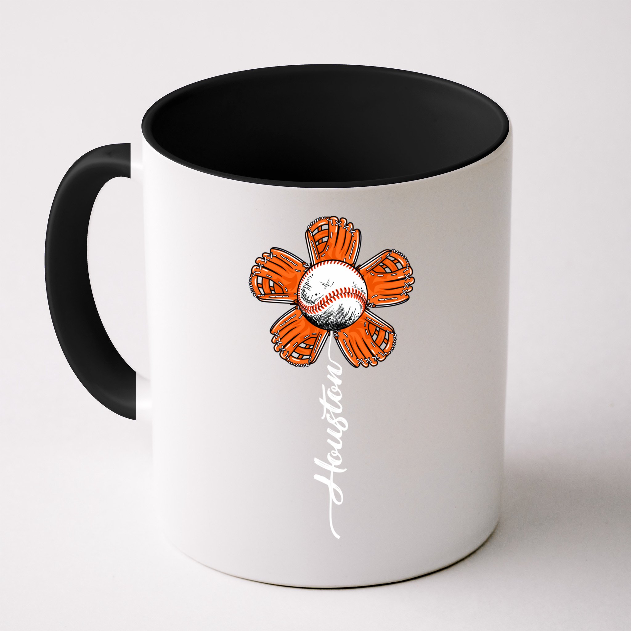Houston Baseball Souvenir Colorful Flower Tee I Love Houston Women Mug