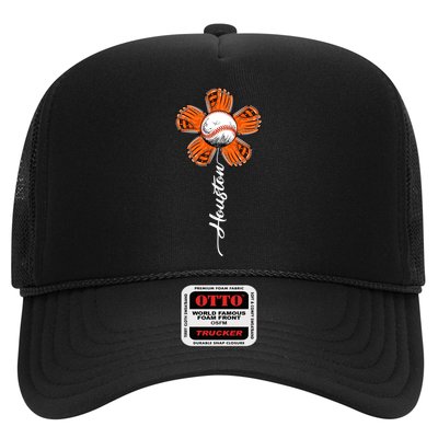 Houston Baseball Souvenir Colorful Flower Tee I Love Houston Women Hat