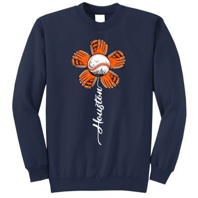 Houston Baseball Souvenir Colorful Flower Tee I Love Houston Women Sweatshirt