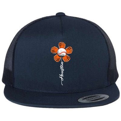 Houston Baseball Souvenir Colorful Flower Tee I Love Houston Women Flat Bill Trucker Hat