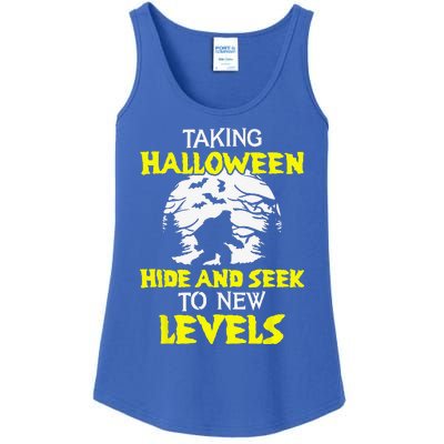 Halloween Bigfoot Sasquatch Spooky Pumpkin Ladies Essential Tank