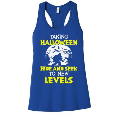 Halloween Bigfoot Sasquatch Spooky Pumpkin Women's Racerback Tank