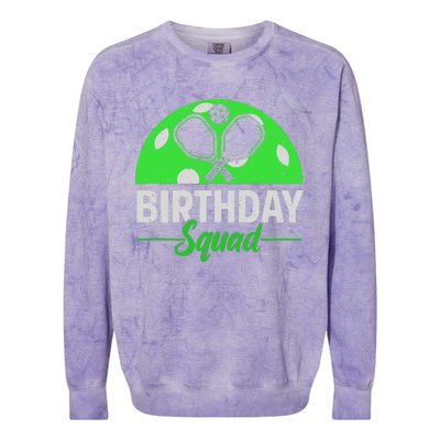 Happy Birthday Squad Pickleball Sports Theme Birthday Party Colorblast Crewneck Sweatshirt