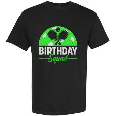 Happy Birthday Squad Pickleball Sports Theme Birthday Party Garment-Dyed Heavyweight T-Shirt