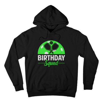 Happy Birthday Squad Pickleball Sports Theme Birthday Party Hoodie