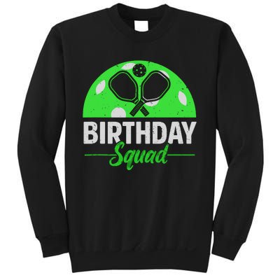 Happy Birthday Squad Pickleball Sports Theme Birthday Party Sweatshirt