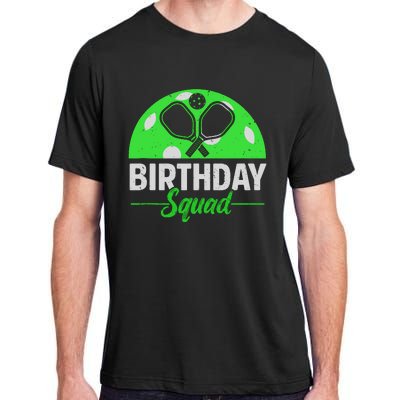 Happy Birthday Squad Pickleball Sports Theme Birthday Party Adult ChromaSoft Performance T-Shirt