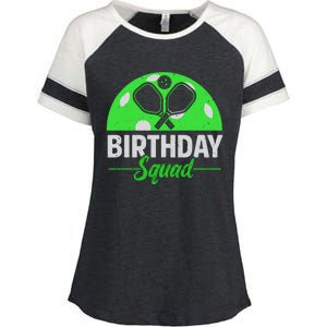 Happy Birthday Squad Pickleball Sports Theme Birthday Party Enza Ladies Jersey Colorblock Tee