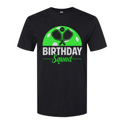 Happy Birthday Squad Pickleball Sports Theme Birthday Party Softstyle CVC T-Shirt