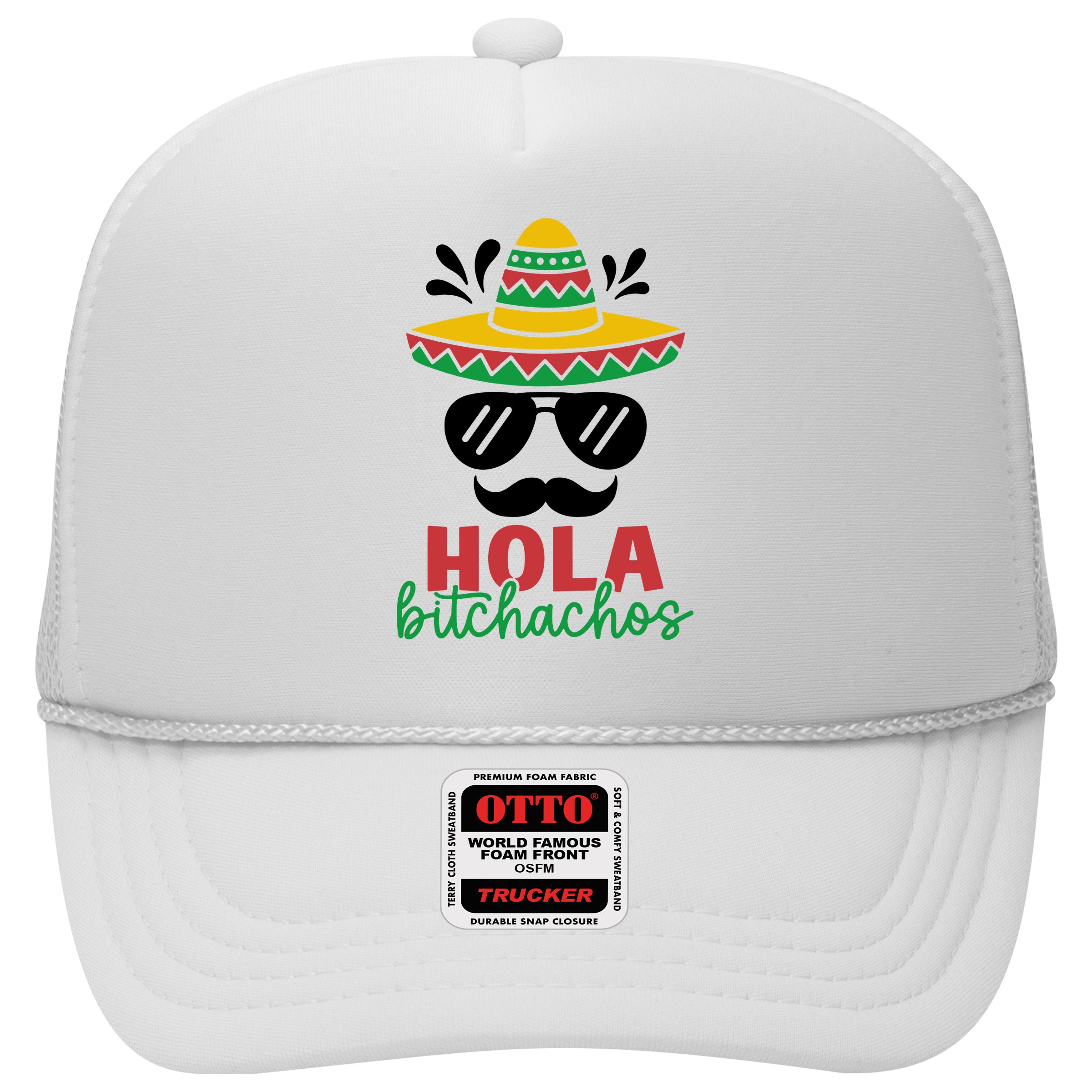 Hola Bitchachos Sombrero Sunglasses And Mustache Cinco De Mayo Mexico Vacation Hat