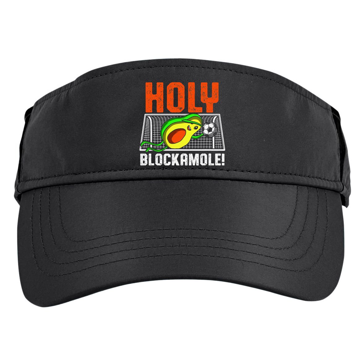 Holy Blockamole Soccer Blocker Funny Avocado Goalie Gift Adult Drive Performance Visor