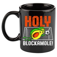 Holy Blockamole Soccer Blocker Funny Avocado Goalie Gift 11oz C Handle Ceramic Mug