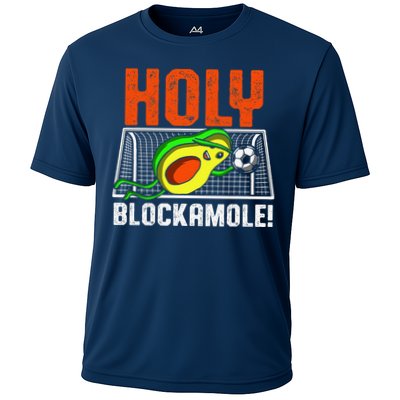 Holy Blockamole Soccer Blocker Funny Avocado Goalie Gift Performance Shirt