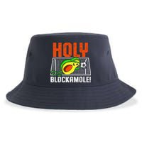 Holy Blockamole Soccer Blocker Funny Avocado Goalie Gift Sustainable Bucket Hat