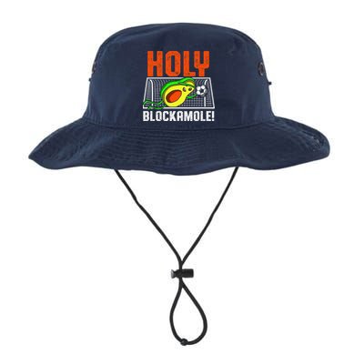 Holy Blockamole Soccer Blocker Funny Avocado Goalie Gift Bucket Hat