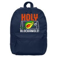 Holy Blockamole Soccer Blocker Funny Avocado Goalie Gift 16 in Basic Backpack