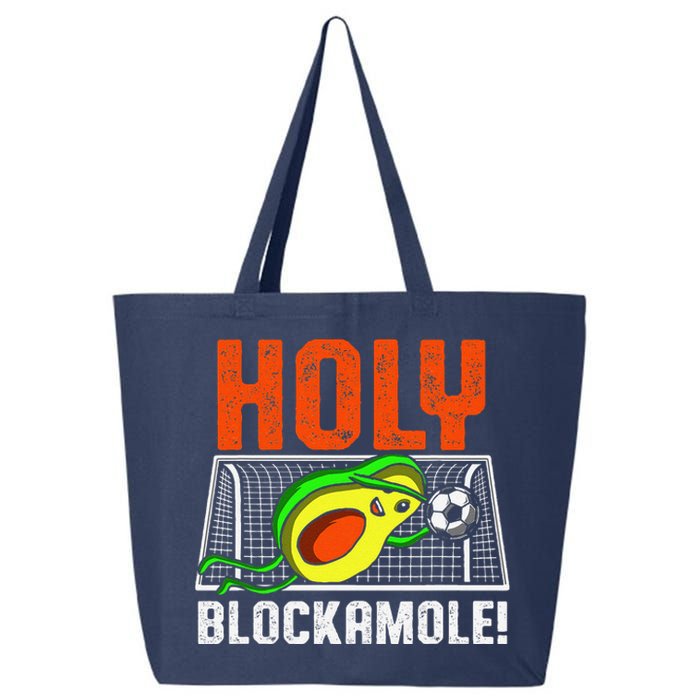 Holy Blockamole Soccer Blocker Funny Avocado Goalie Gift 25L Jumbo Tote