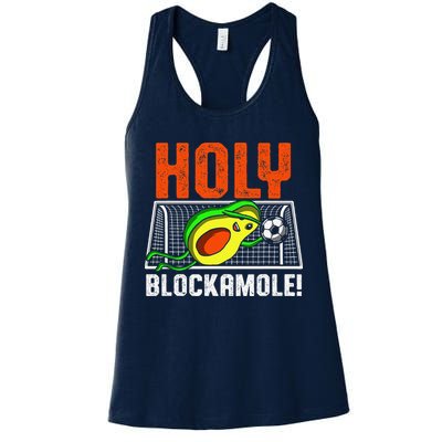 Holy Blockamole Soccer Blocker Funny Avocado Goalie Gift Womens Tank Top