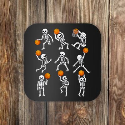 Halloween Basketball Skeletons Dunking Dribble Coaster