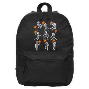 Halloween Basketball Skeletons Dunking Dribble 16 in Basic Backpack