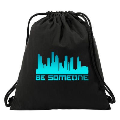 Houston Be Someone Bridge Houston Skyline Hgifttown Be Someone Gift Drawstring Bag