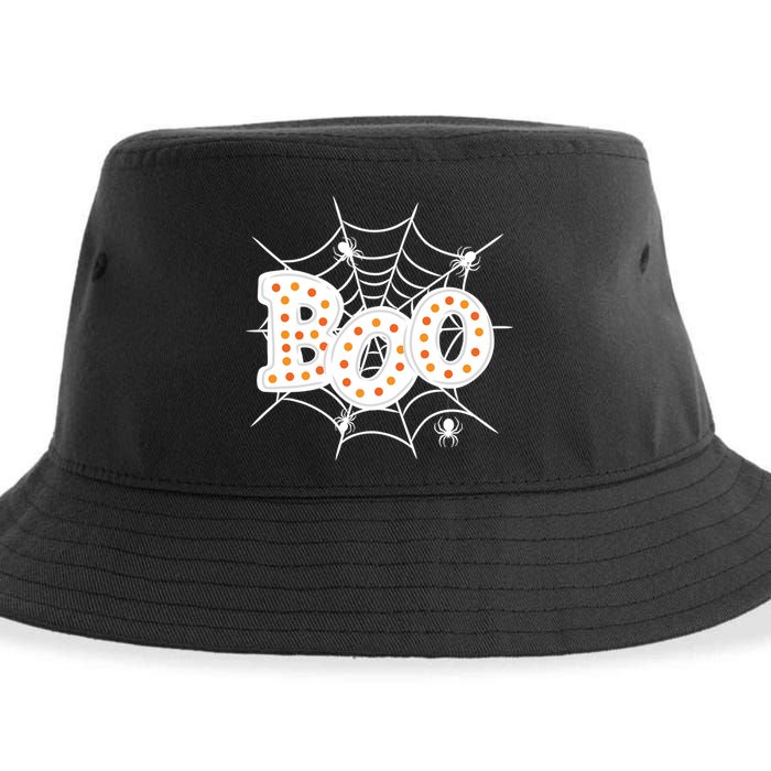 Halloween Boo Spider Web Spooky Season Sustainable Bucket Hat