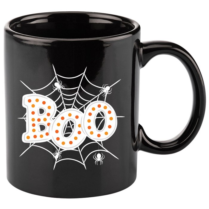 Halloween Boo Spider Web Spooky Season 11oz C Handle Ceramic Mug