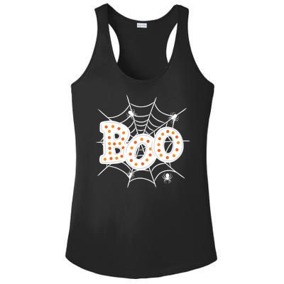 Halloween Boo Spider Web Spooky Season Ladies PosiCharge Competitor Racerback Tank