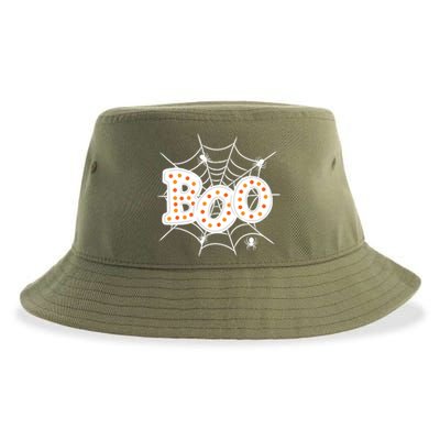 Halloween Boo Spider Web Spooky Season Sustainable Bucket Hat