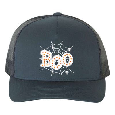 Halloween Boo Spider Web Spooky Season Yupoong Adult 5-Panel Trucker Hat