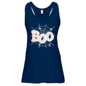 Halloween Boo Spider Web Spooky Season Ladies Essential Flowy Tank