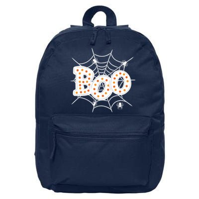 Halloween Boo Spider Web Spooky Season 16 in Basic Backpack