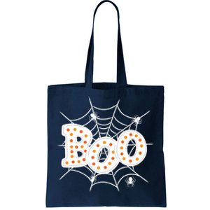 Halloween Boo Spider Web Spooky Season Tote Bag