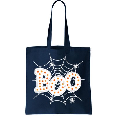 Halloween Boo Spider Web Spooky Season Tote Bag